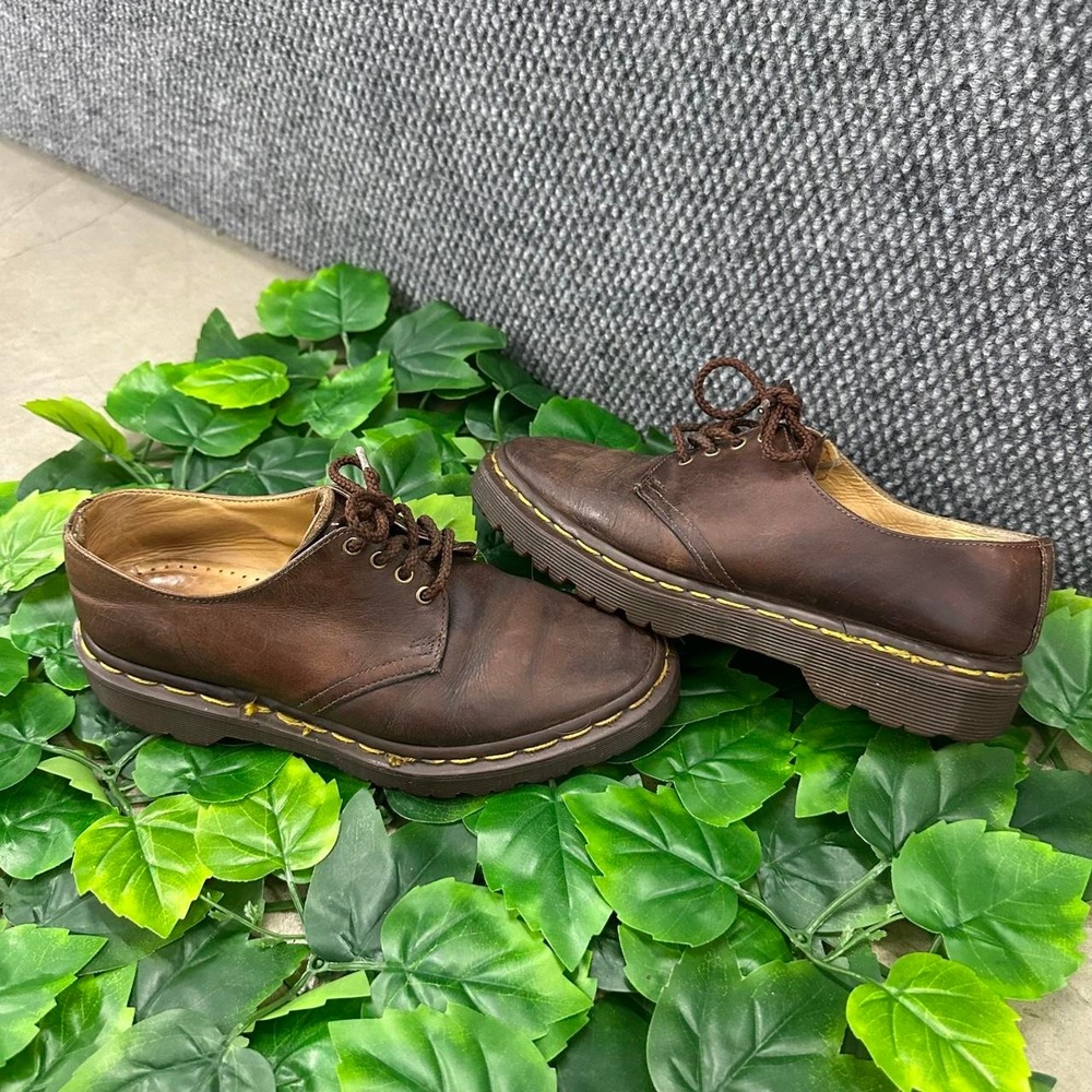 Dr. Martens 3 Eye Brown Leather Shoes Made in England Size 4